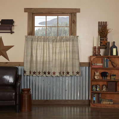 Abilene Star Tier Curtain Set of 2 L36xW36