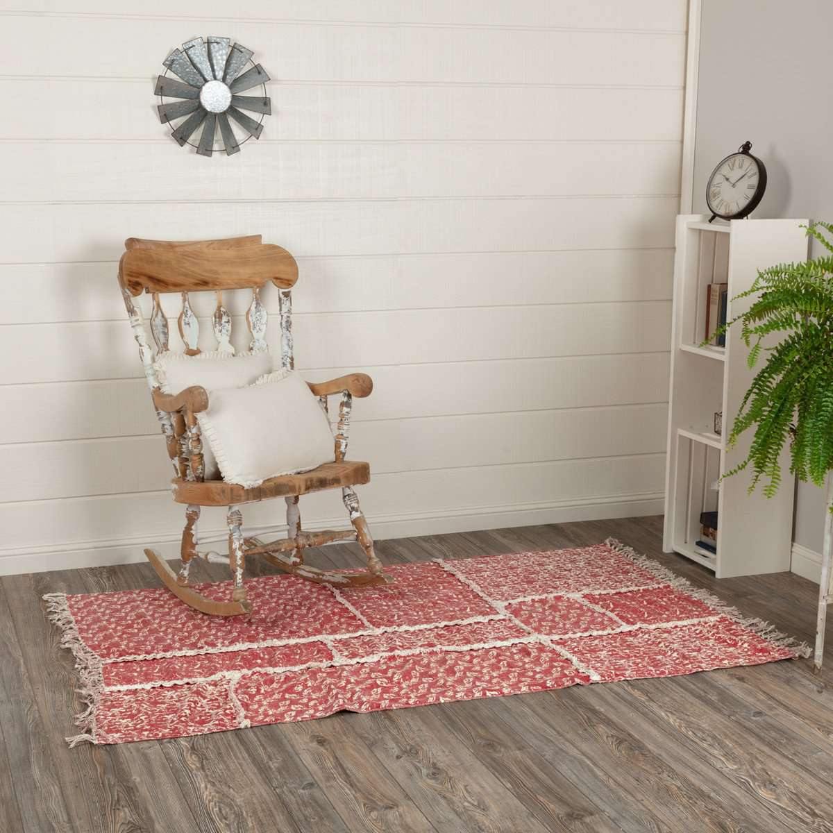 Isabella Patchwork Stenciled Rug 4'x6' VHC Brands - The Fox Decor