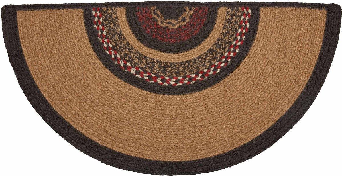 Landon Jute Braided Rug Half Circle Stencil Stars 16.5"x33" VHC Brands - The Fox Decor