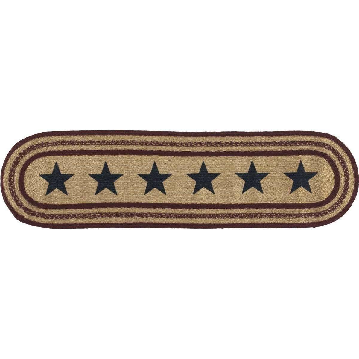 Potomac Jute Runner Stencil Stars 13x48 VHC Brands - The Fox Decor