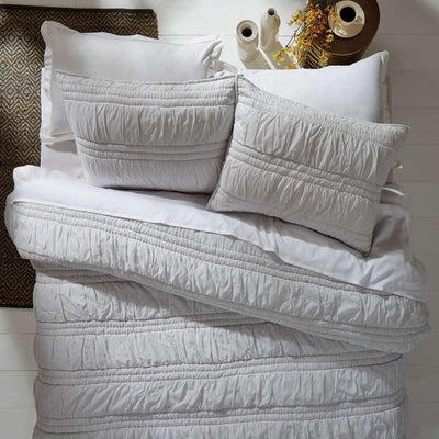 Natasha Silver Cloud King Set; Quilt 105Wx95L-2 Shams 21x37 VHC Brands