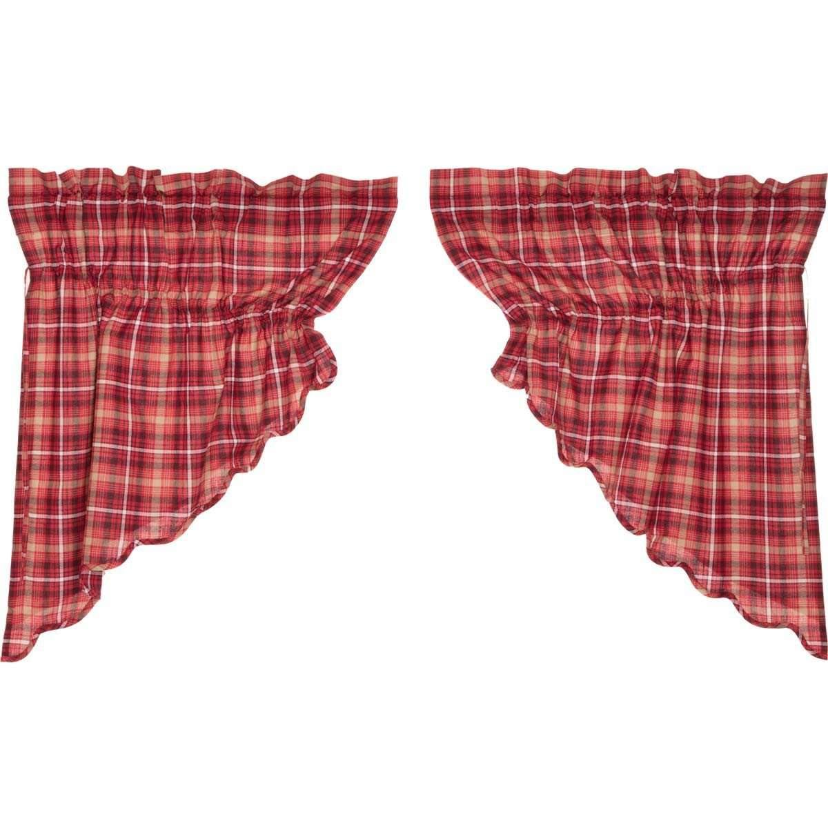 Braxton Scalloped Prairie Swag Curtain Set of 2 36x36x18 VHC Brands - The Fox Decor