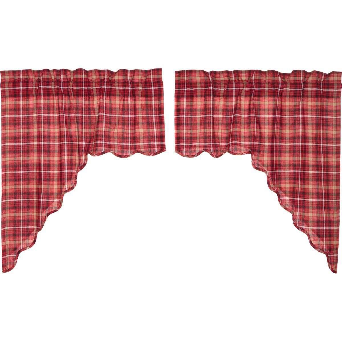 Braxton Scalloped Swag Curtain Set of 2 36x36x16 - The Fox Decor