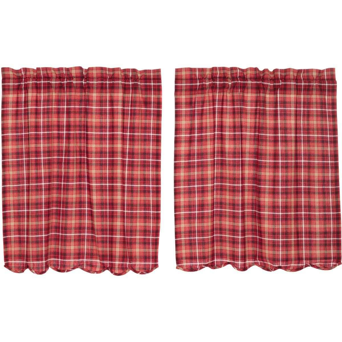 Braxton Scalloped Tier Curtain Set of 2 L36xW36 - The Fox Decor