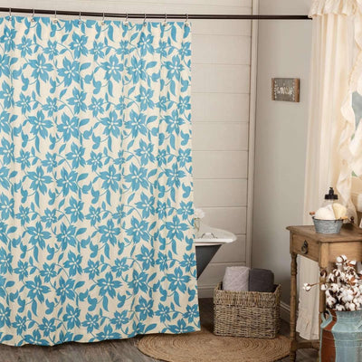 Briar Azure Shower Curtain 72