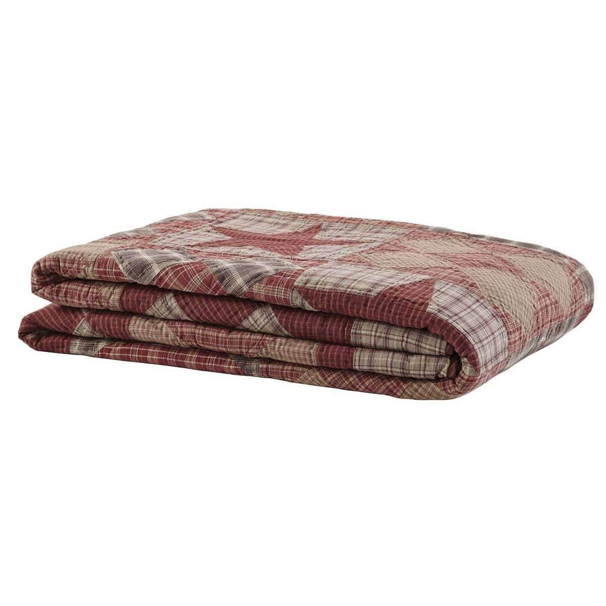 Dawson Star Luxury King Quilt 120Wx105L VHC Brands folded