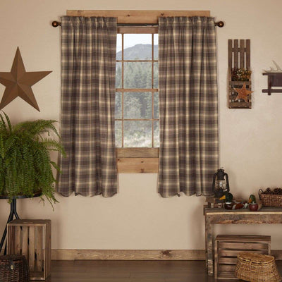 Dawson Star Scalloped Short Panel Curtain Set of 2 63