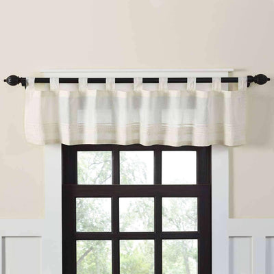 Jasmine Creme Tab Top Valance Curtain 16x72