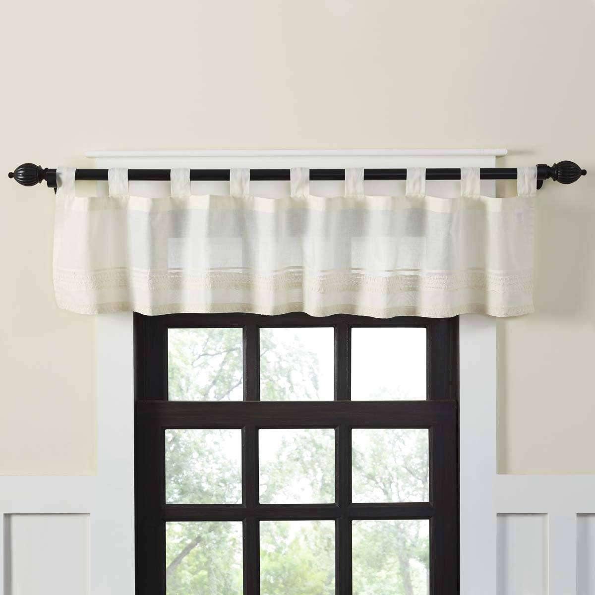 Jasmine Creme Tab Top Valance 16x90