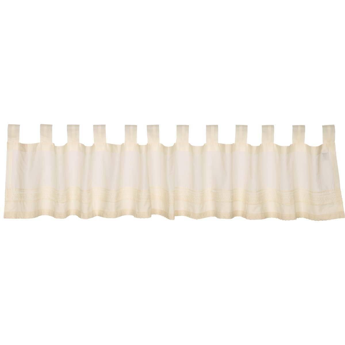 Jasmine Creme Tab Top Valance Curtain 16x90 - The Fox Decor