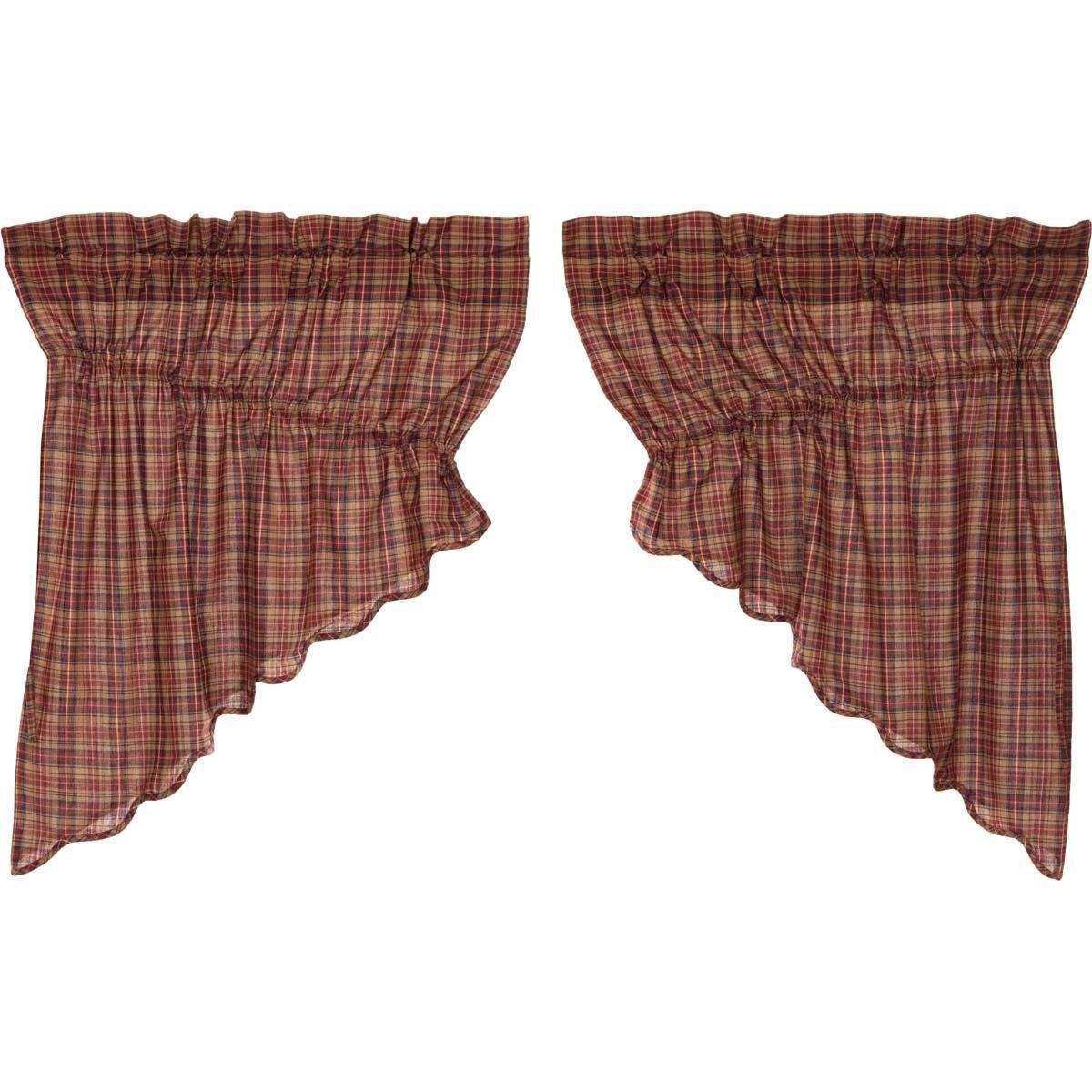 Parker Scalloped Prairie Swag Curtain Set of 2 36x36x18 VHC Brands online