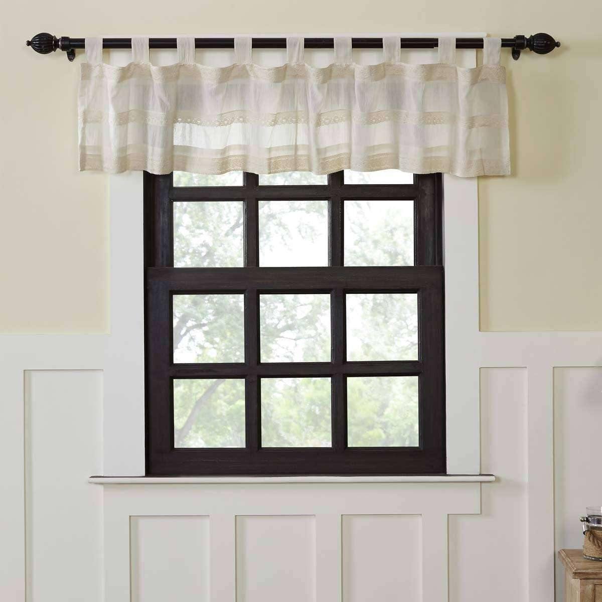 Quinn Creme Tab Top Valance 16x72