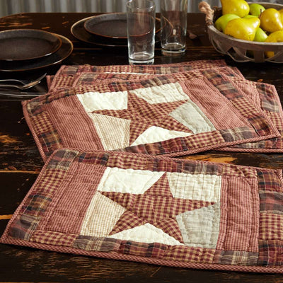 Abilene Star Quilted Cotton Placemat Set of 6