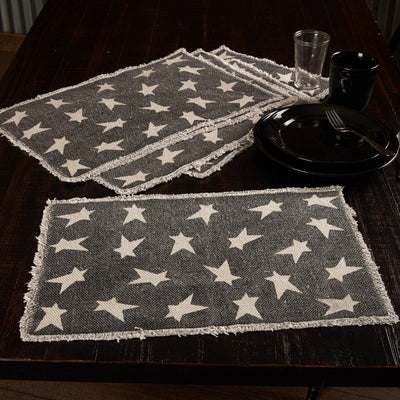 Black Primitive Star Placemat Set of 6 VHC Brands