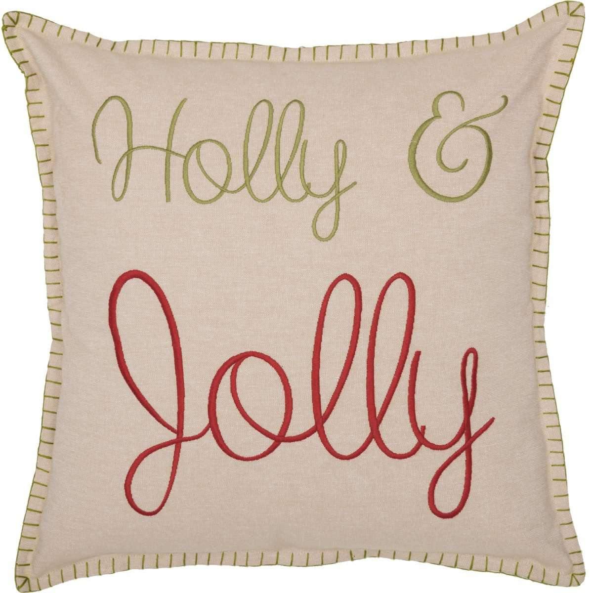 Holly & Jolly Pillow 18x18 - The Fox Decor