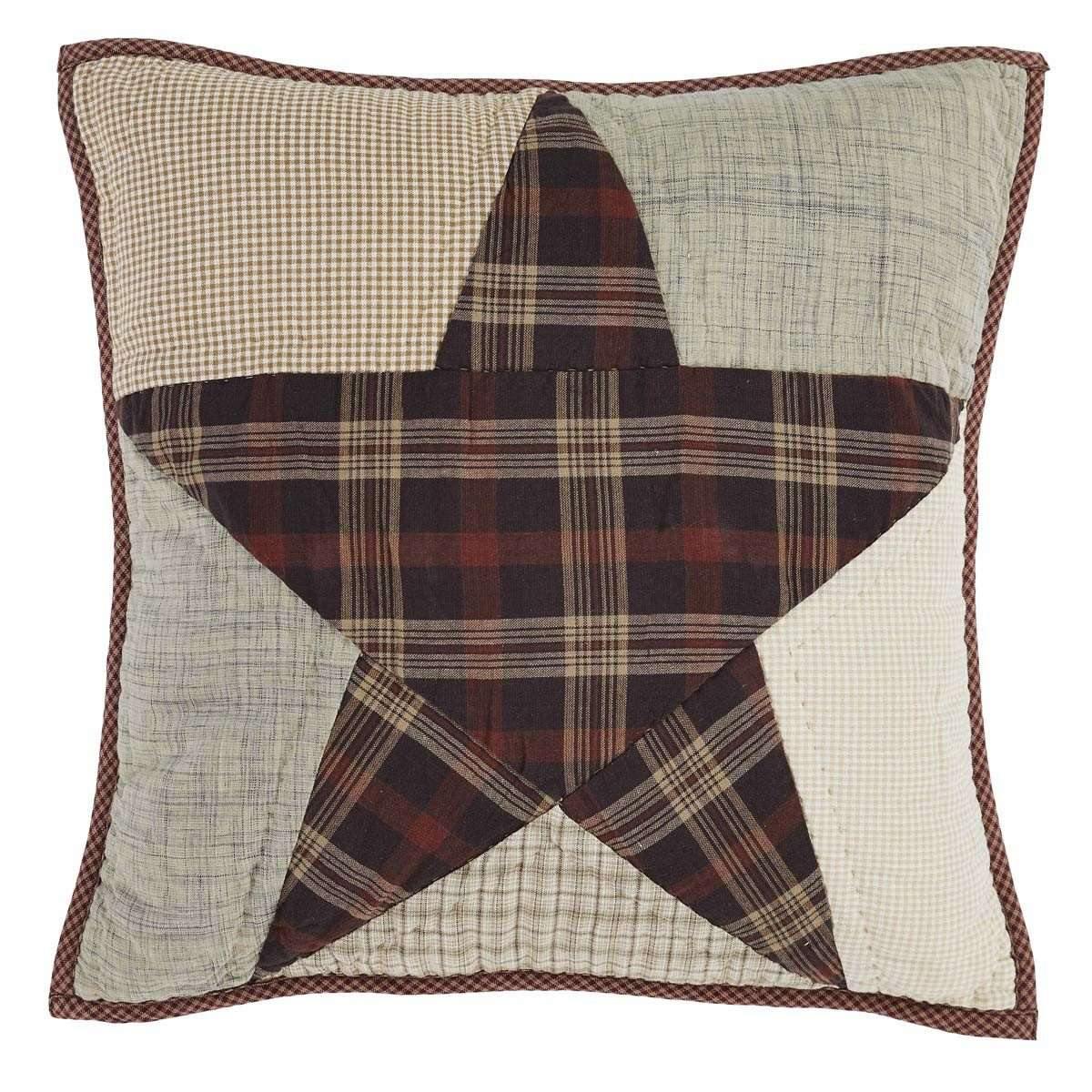 Abilene Star Quilted Pillow 16x16 front
