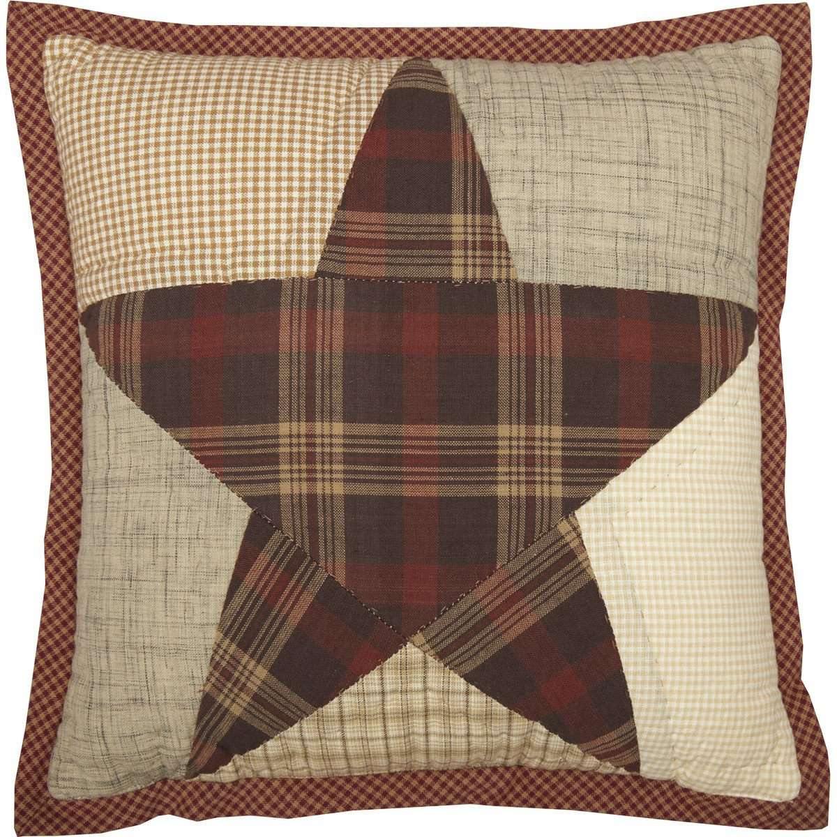 Abilene Star Quilted Pillow 12x12 front