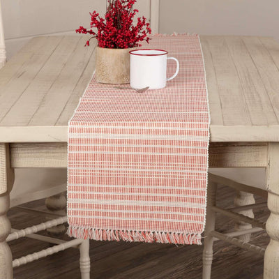 Madeline Red Ribbed Runner 13x72 VHC Brands