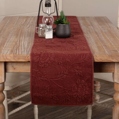 Carly Red Quilted Runner 13x90 VHC Brands