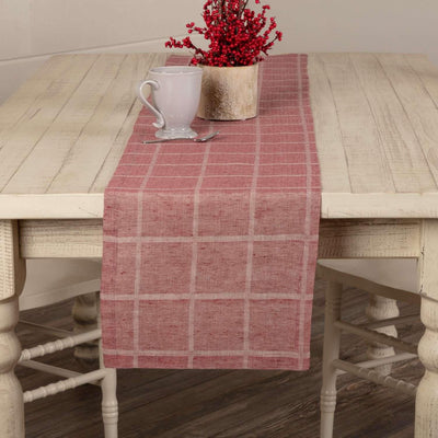 Julie Red Plaid Runner 13x72 VHC Brands