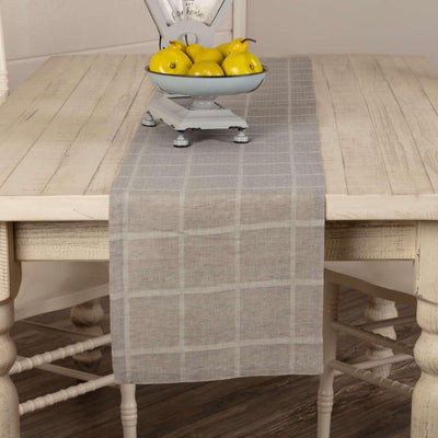Julie Grey Plaid Runner 13x72 VHC Brands