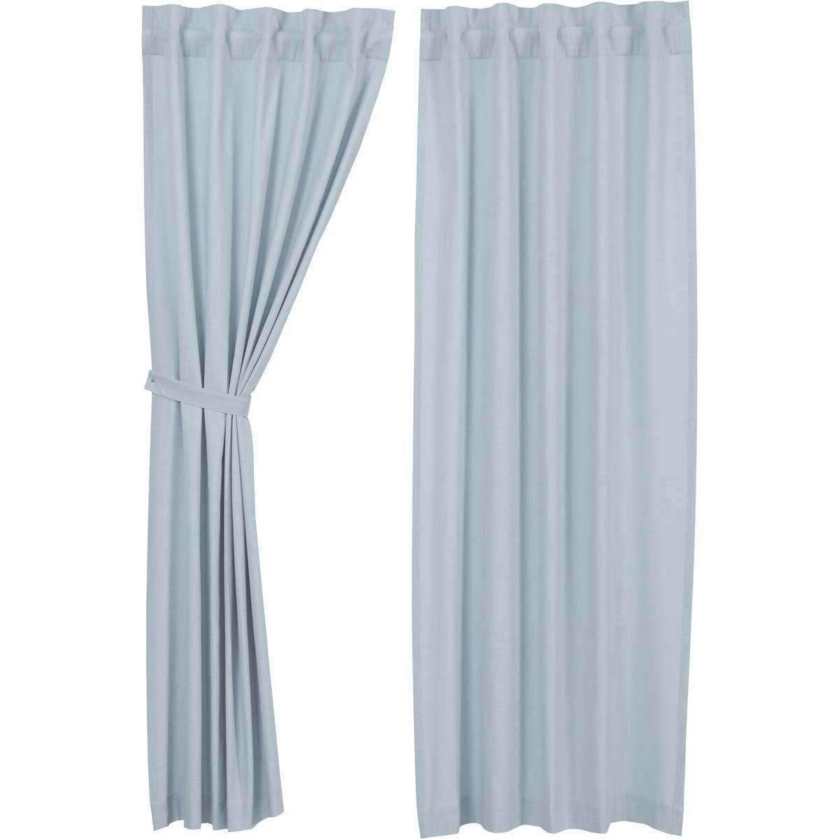 Regina Light Blue Panel Curtain Set of 2 84"x40" VHC Brands - The Fox Decor