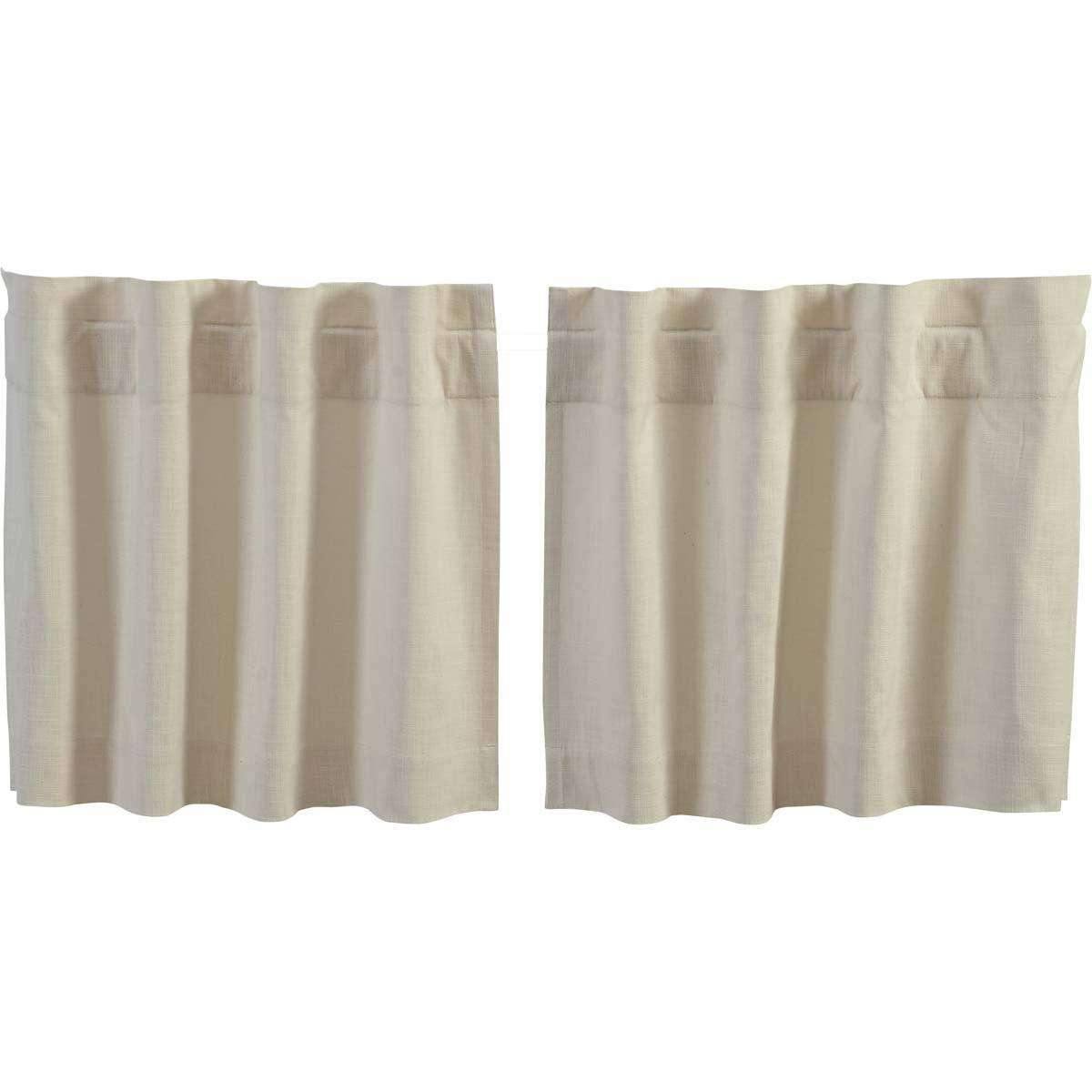 Regina Creme Tier Curtain Set of 2 L24xW36 - The Fox Decor