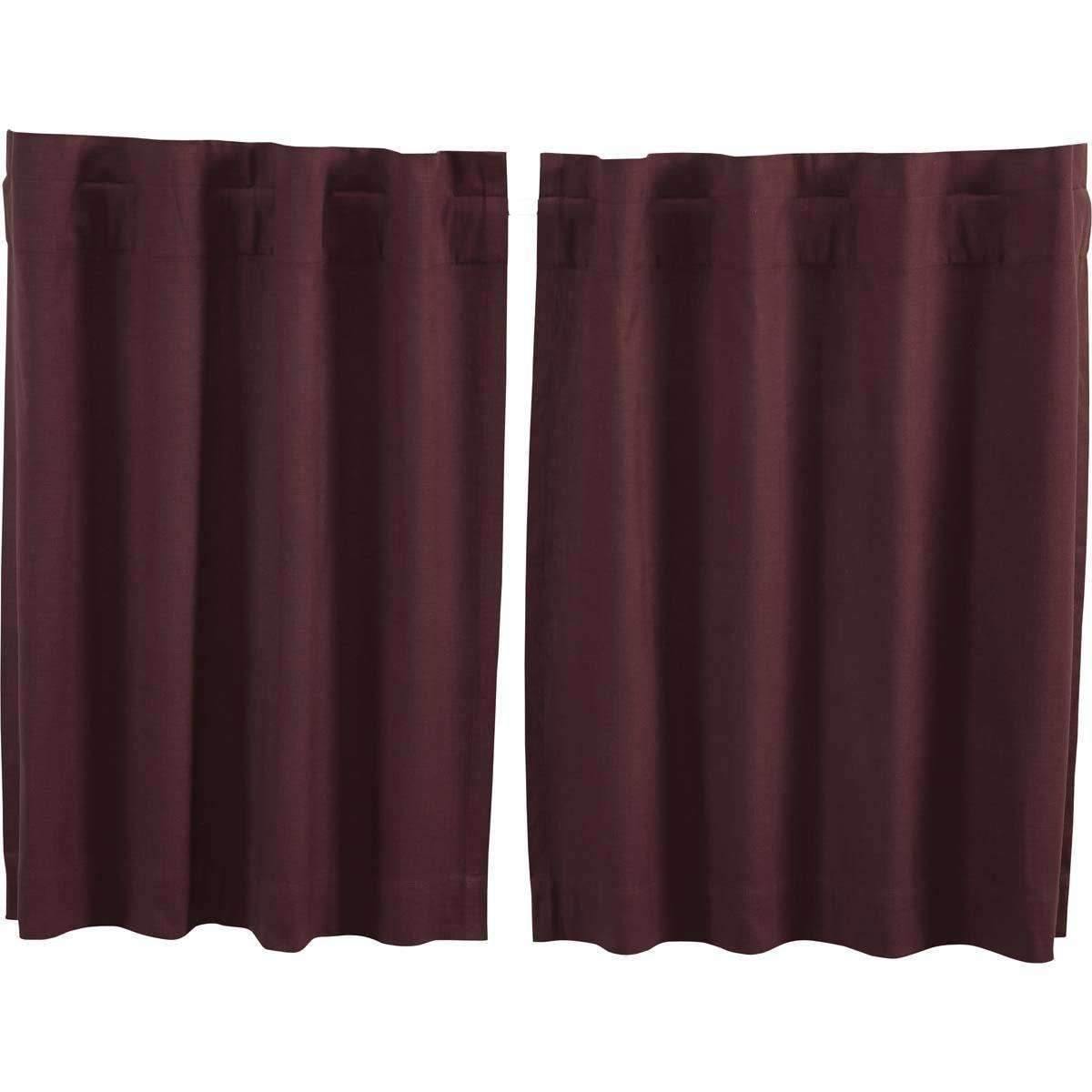 Regina Red Tier Curtain Set of 2 L36xW36 - The Fox Decor