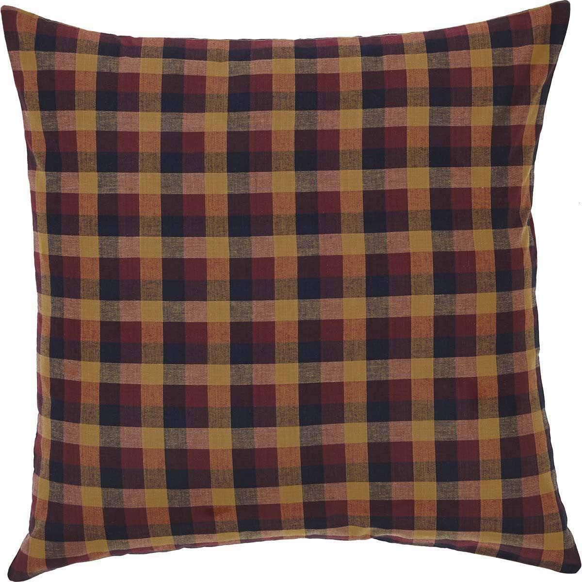 Heritage Farms Primitive Check Fabric Euro Sham 26x26 VHC Brands - The Fox Decor