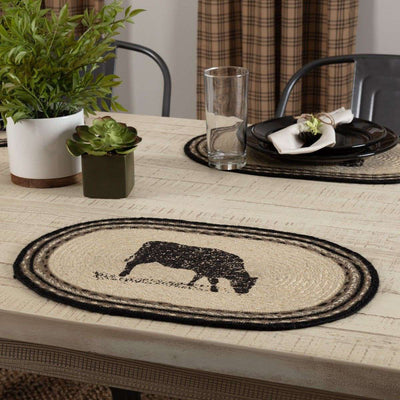 Sawyer Mill Cow Jute Braided Placemat Set of 6