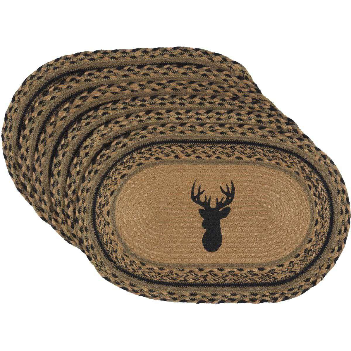Trophy Mount Jute Braided Placemats Set of 6 - The Fox Decor