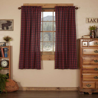 Cumberland Short Panel Country Curtain Set of 2 63x36