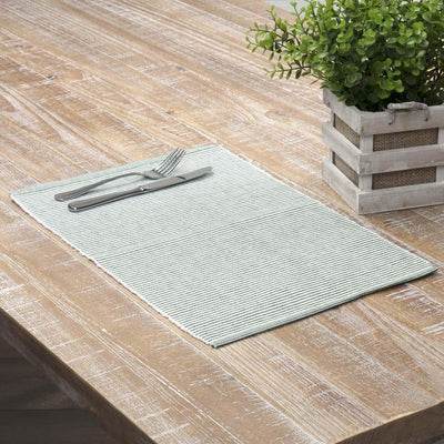 Ashton Green Ribbed Placemat Set of 6 VHC Brands