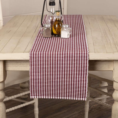 Tara Burgundy Ribbed Runner 13x72 VHC Brands
