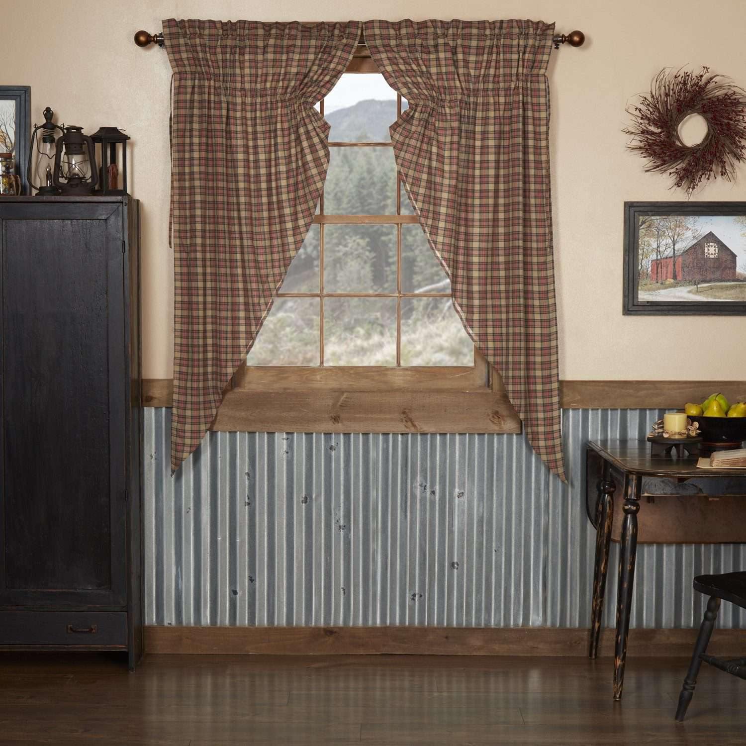 Crosswoods Prairie Short Panel Curtain Set of 2 63x36x18