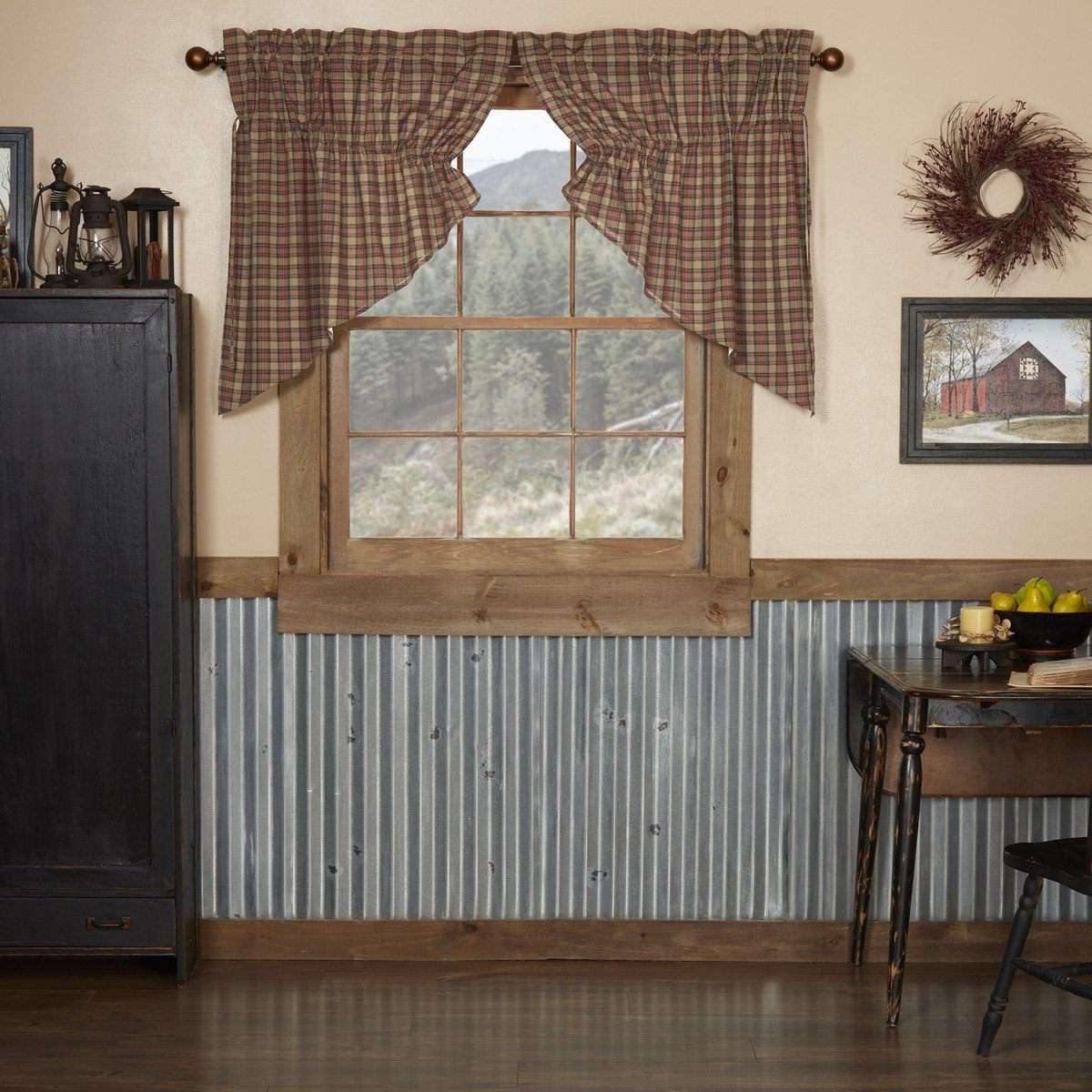 Crosswoods Prairie Swag Curtain Set of 2 36x36x18 VHC Brands