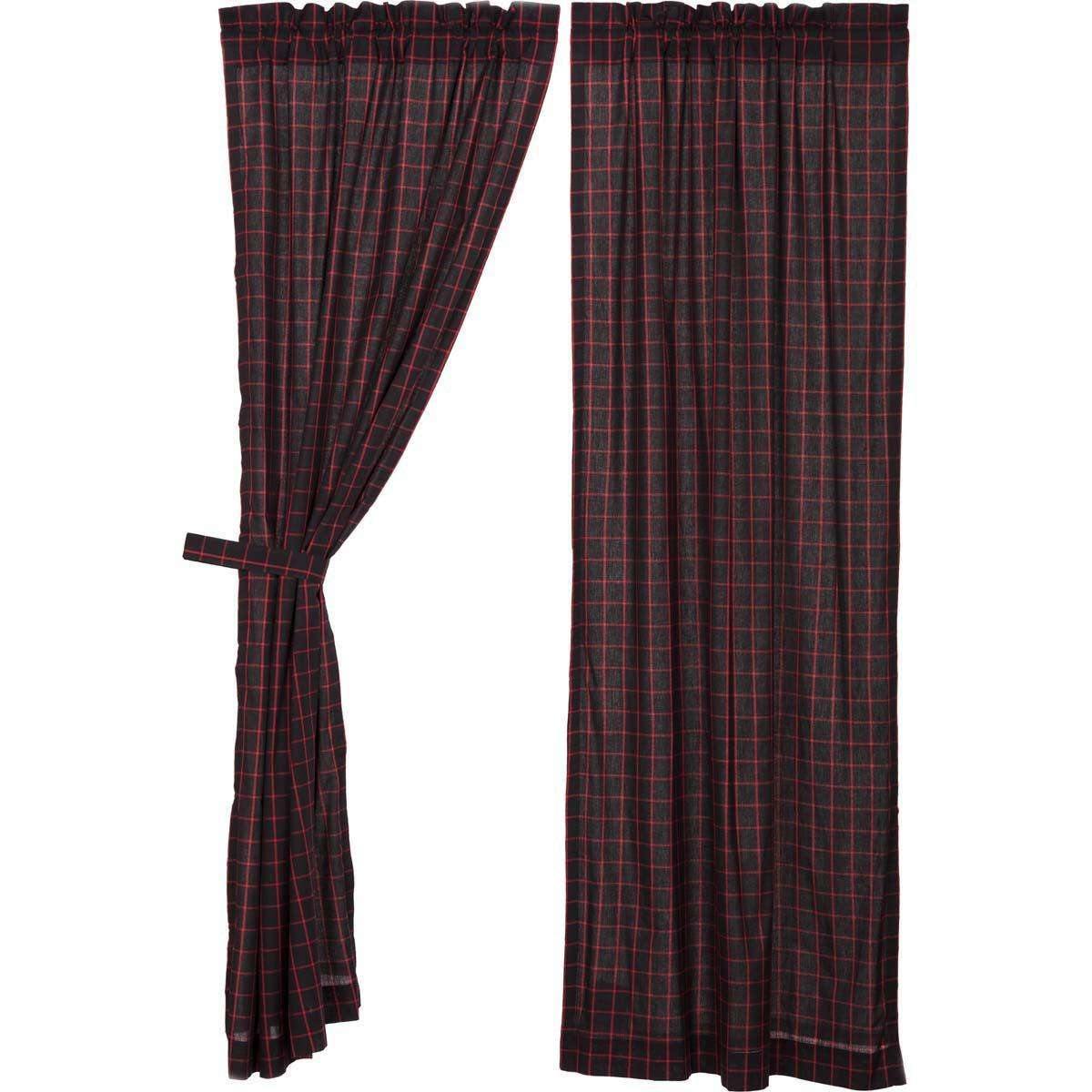 Glennock Plaid Panel Curtain Set of 2 84x40 - The Fox Decor