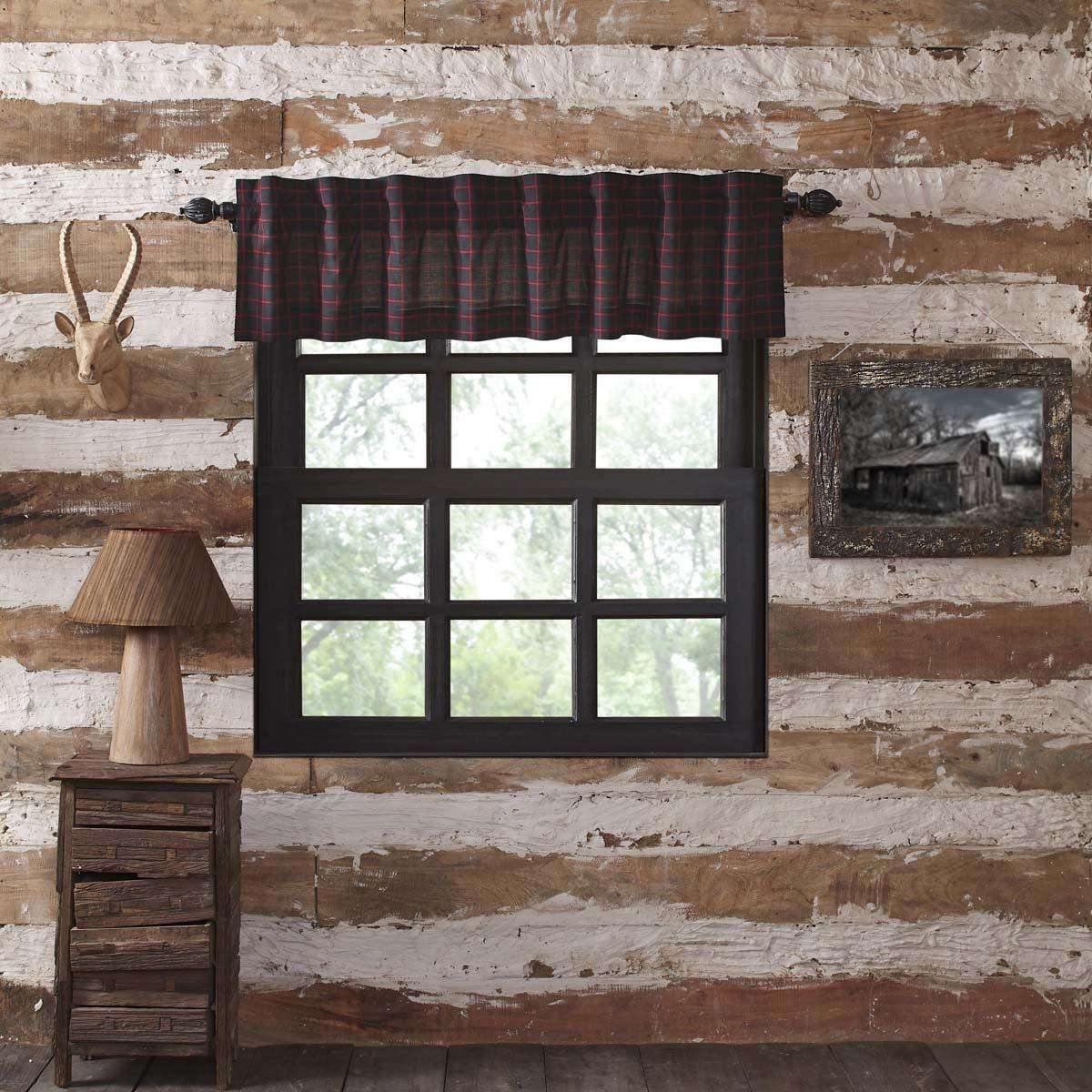 Glennock Plaid Valance Curtain 16x72 - The Fox Decor