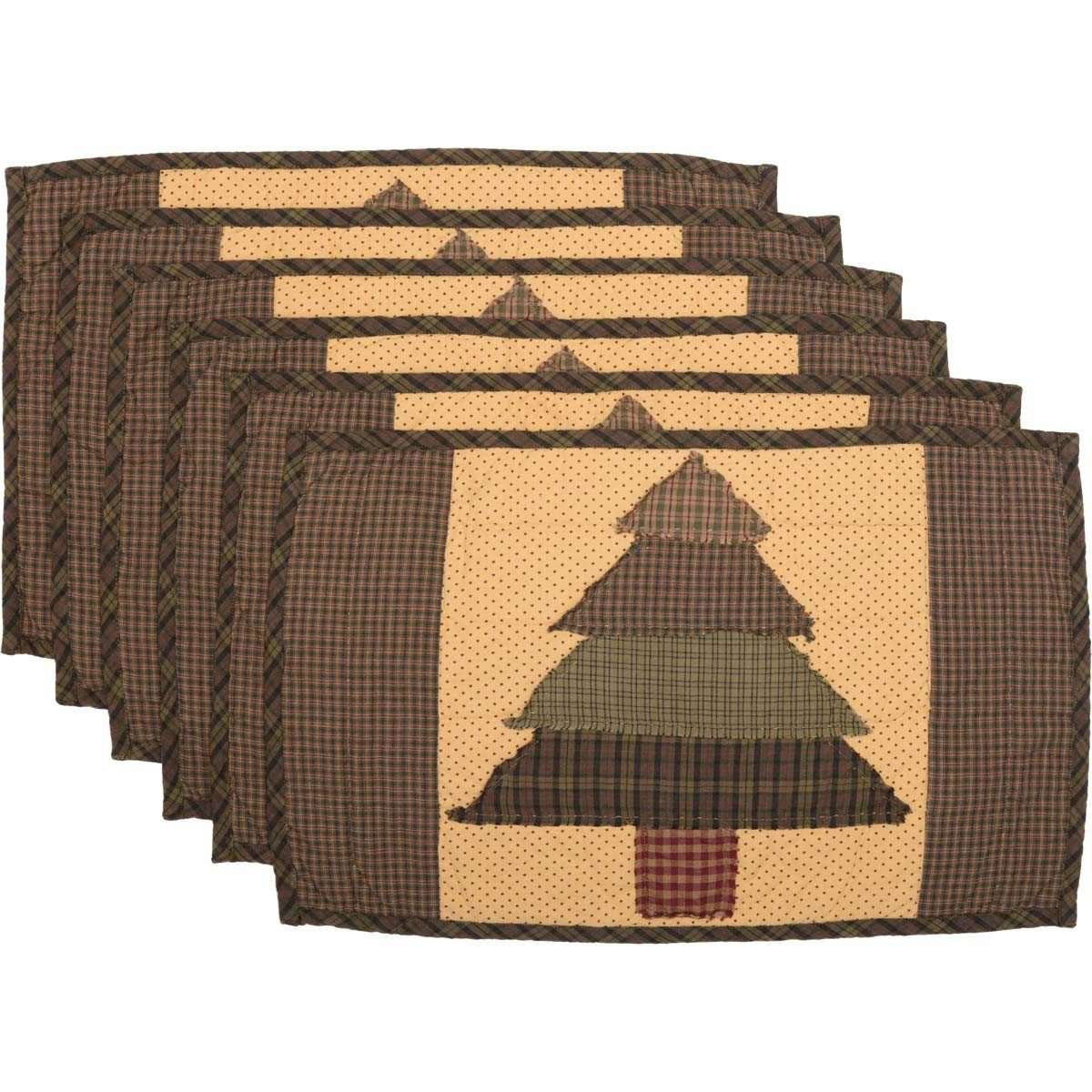 Sequoia Quilted Placemat Set of 6 - The Fox Decor