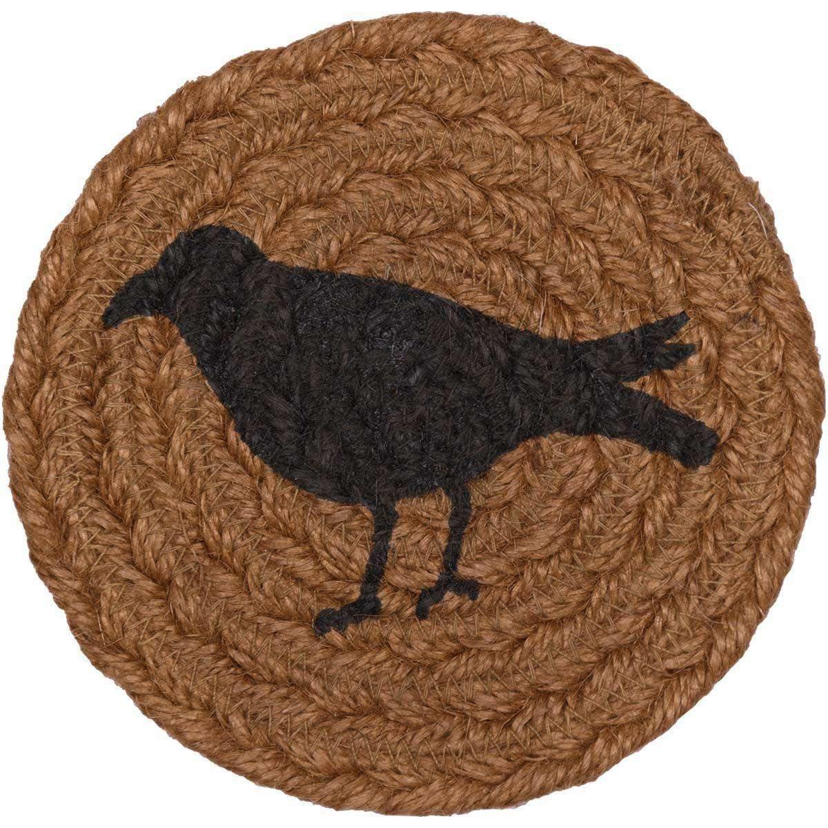 Heritage Farms Crow Jute Coaster 