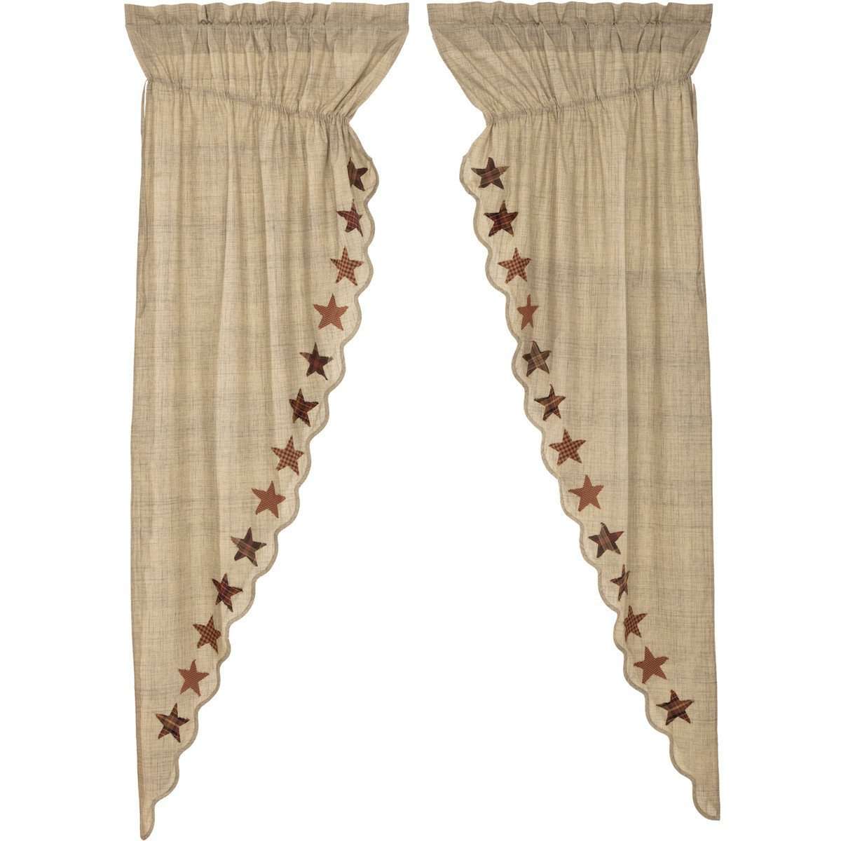 Abilene Star Prairie Short Panel Curtain Set of 2 - The Fox Decor