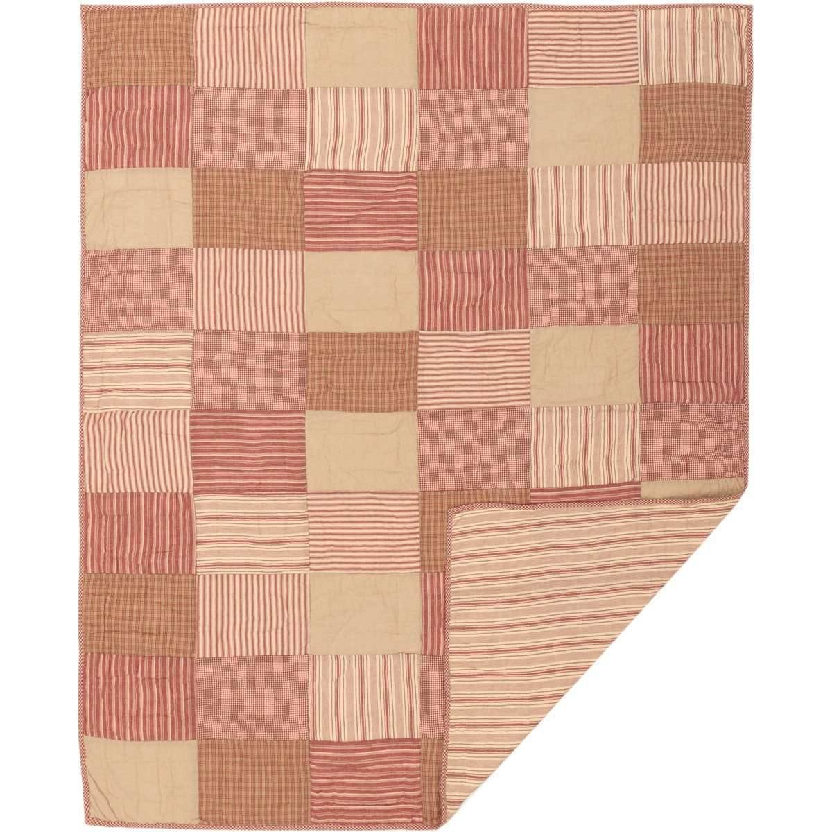 Sawyer Mill Red Block Quilted Throw  