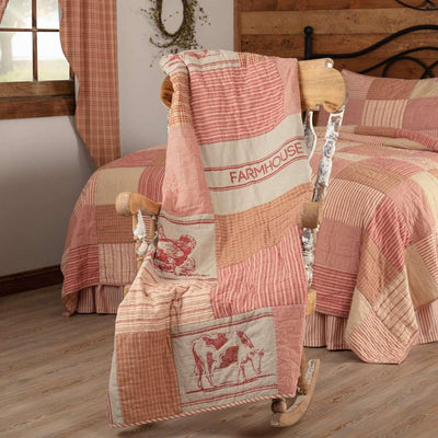 Sawyer Mill Charcoal Farm Animal Quilted Throw 60x50 VHC Brands