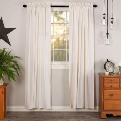 Simple Life Flax Antique White Panel Curtain Set of 2 84x40 VHC Brands