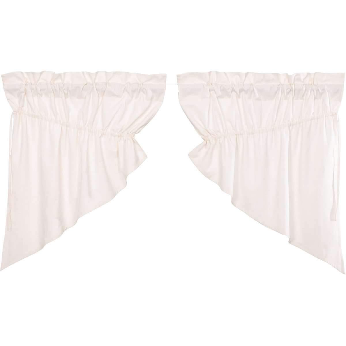 Simple Life Flax Antique White Prairie Swag Curtain Set of 2 36x36x18 VHC Brands online