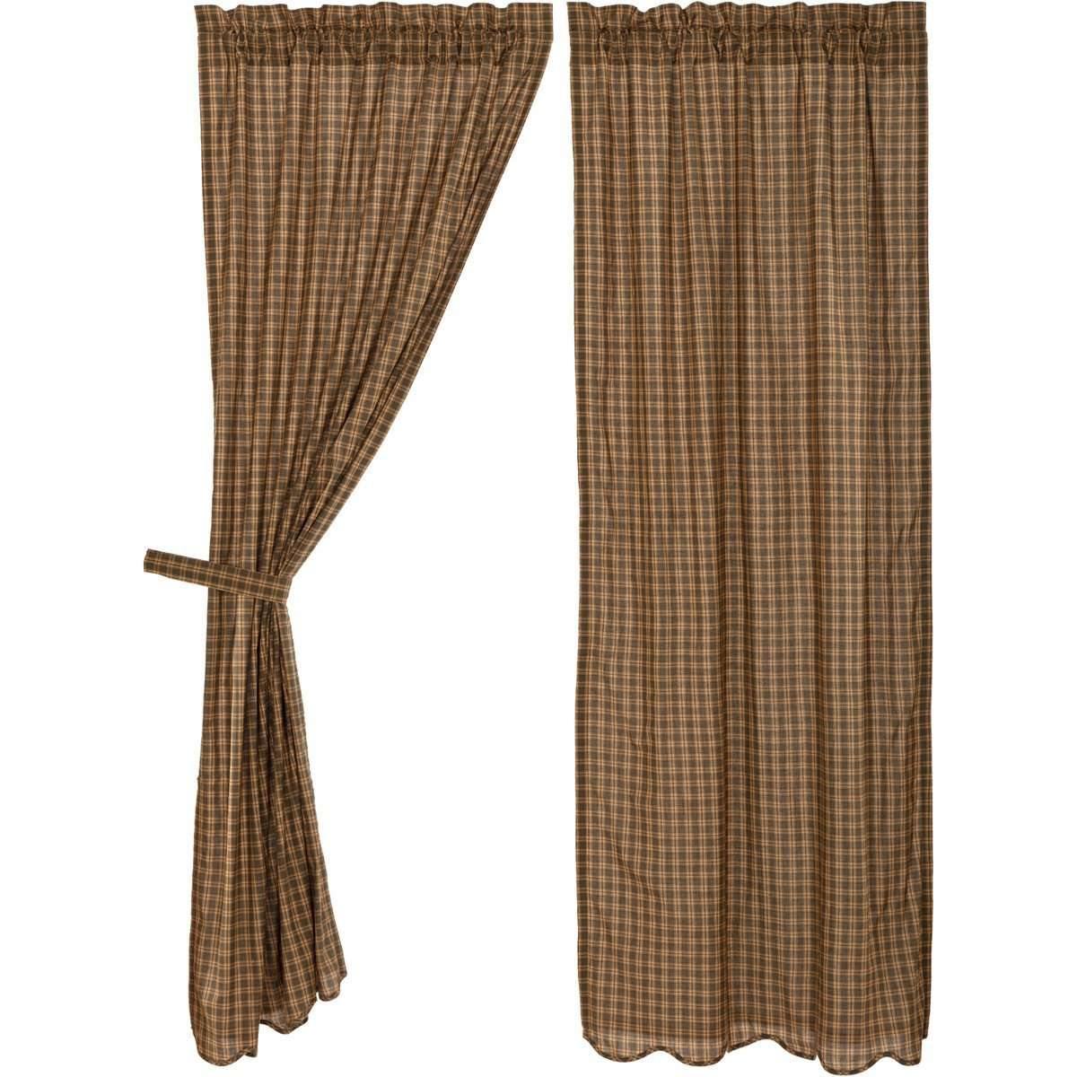 Cedar Ridge Panel Curtain Scalloped Set of 2 84x40 VHC Brands - The Fox Decor