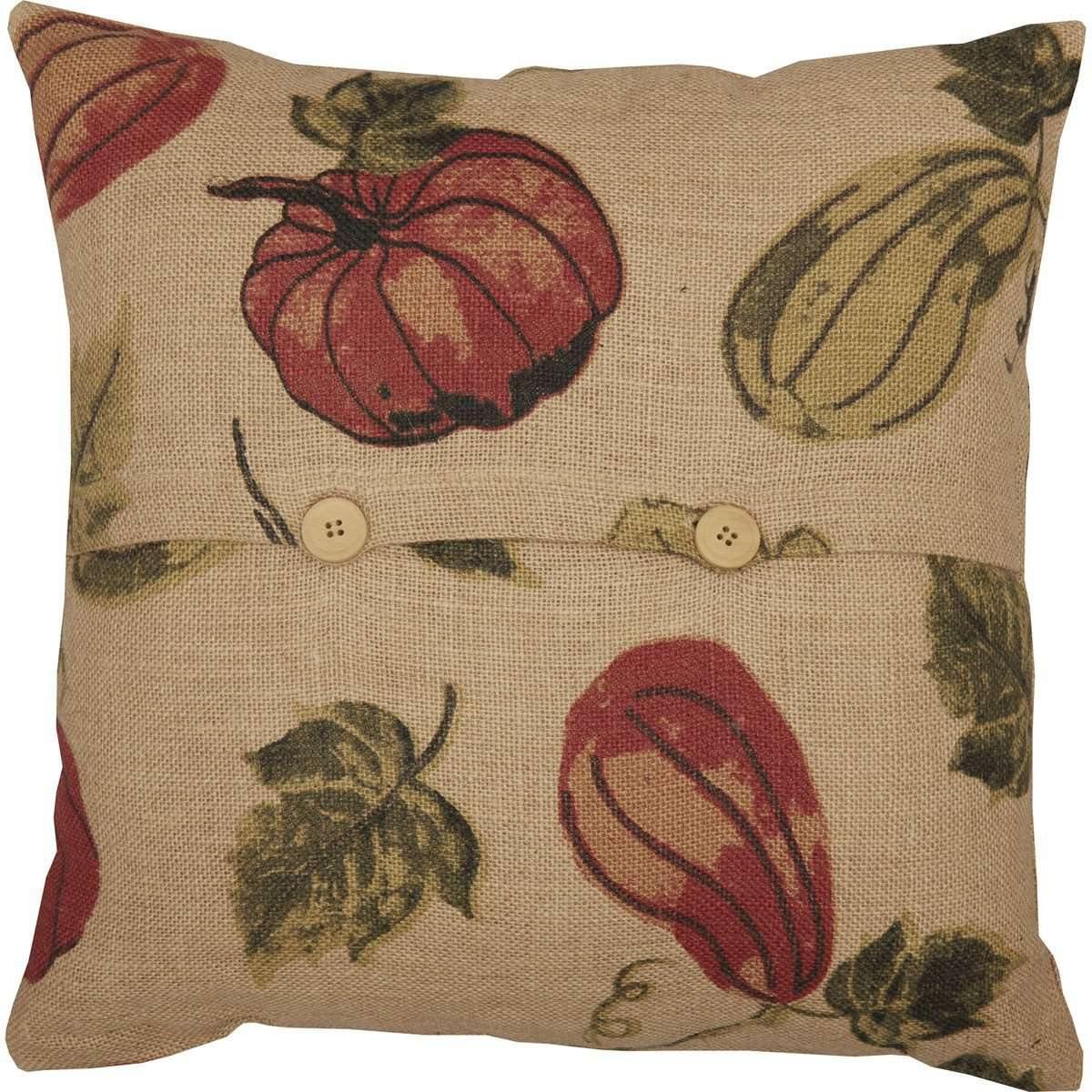 Jute Burlap Natural Harvest Garden Pillow 18x18 VHC Brands - The Fox Decor