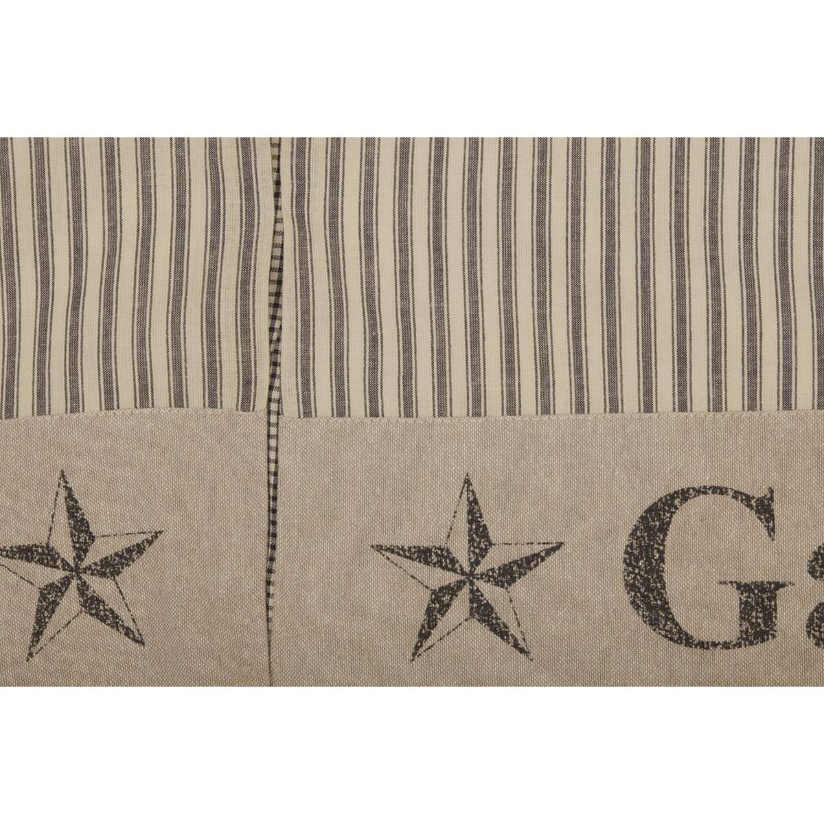 Sawyer Mill Charcoal Gather Valance Creme, Khaki VHC Brands - The Fox Decor