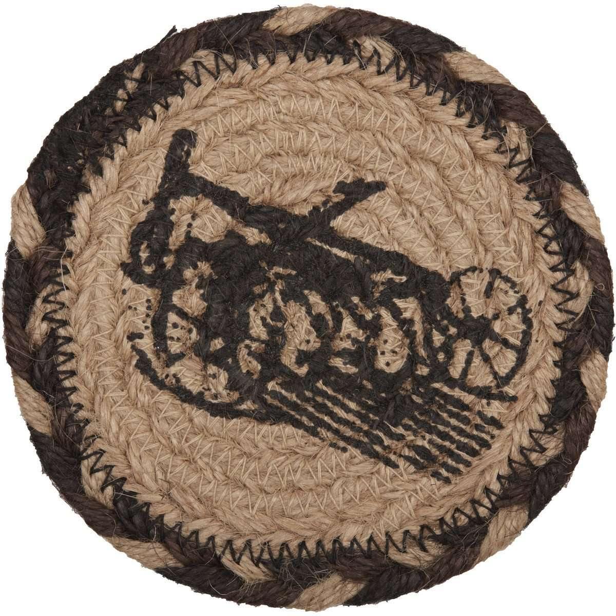 Sawyer Mill Charcoal Plow Jute Coaster front