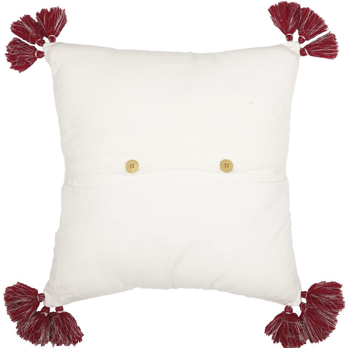 Wreath Pom Pom Pillow 18"x18" - The Fox Decor